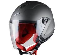 Astone Helmets - MINIJET S monocolor - Casque jet - Casque jet usage urbain - Casque compact - Coque en polycarbonate - Light Grey Gloss S
