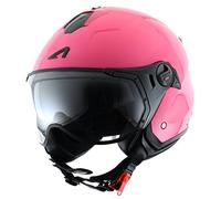 Astone Helmets - MINIJET S SPORT monocolor - Casque jet compact - Casque de moto look sport - Casque de scooter mixte - Casque en polycarbonate - Gloss pink M