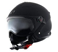 Astone Helmets - MINIJET S SPORT monocolor - Casque jet compact - Casque de moto look sport - Casque de scooter mixte - Casque en polycarbonate - Matt black XS