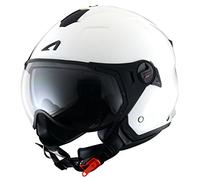 Astone Helmets - MINIJET S SPORT monocolor - Casque jet compact - Casque de moto look sport - Casque de scooter mixte - Casque en polycarbonate -Gloss white XXL