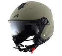 Astone Helmets - MINIJET S SPORT monocolor - Casque jet compact - Casque de moto look sport - Casque de scooter mixte - Casque en polycarbonate - Matt Army XL