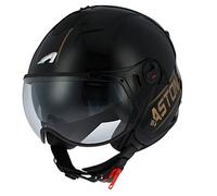 Astone Helmets MINISPORTG-BGOXS Casque Moto Minijet Sport Cooper, Noir/Dore, Taille XS
