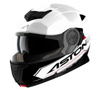 Astone Helmets - RT1200 Graphic Touring - Casque de moto modulable - Casque de moto polyvalent - Casque de moto homologué - Coque en polycarbonate - white/black XS