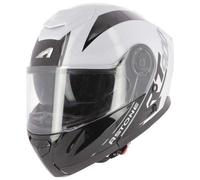 Astone Helmets -RT900 Graphic - Casque modulable - Casque de moto polyvalent - Casque modulable homologué - Casque de moto en polycarbonate white black stripe M