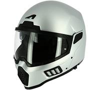 Astone Helmets - Spectrum - Casque de moto intégral - Casque intégral homologué - Casque de moto en fibre de verre - Silver XL