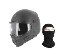 ASTONE Spectrum Casque moto intégral + Cagoule - Noir mat S = 55-56 cm