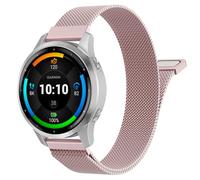 Astorgos 18mm Bracelet en Métal Compatible avec Garmin Venu 4 41mm/3S/2S; Forerunner 265S/255S; Vivoactive 4S/Vivomove 3S, Bracelet en Acier Inoxydable Maillé avec Fermoir Magnétique, Rose