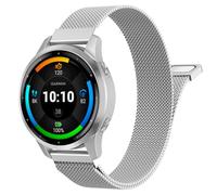 Astorgos 18mm Bracelet en Métal Compatible avec Garmin Venu 4 41mm/3S/2S; Forerunner 265S/255S; Vivoactive 4S/Vivomove 3S, Bracelet en Acier Inoxydable Maillé avec Fermoir Magnétique, Argent