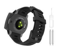 Astorgos 1pack Bracelet de Montre Sportive Compatible avec Garmin Instinct Esports/Solar/Tactical/Tide Military Watch/Instinct 2 Sports GPS, Bracelet de Remplacement, Noire