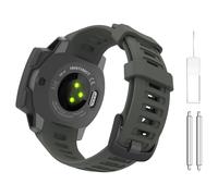 Astorgos 1pack Bracelet de Montre Sportive Compatible avec Garmin Instinct Esports/Solar/Tactical/Tide Military Watch/Instinct 2 Sports GPS, Bracelet de Remplacement, Gris Graphite