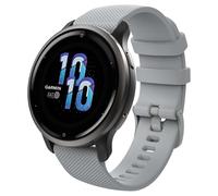 Astorgos 1pièces bracelet compatible Garmin Forerunner 265S/255S/255S Music/Vivoactive 4S/Venu 3S/Venu 2S/Vivomove 3S, 18mm respirant silicone souple remplacement bracelet, Gris