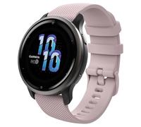 Astorgos 1pièces bracelet compatible Garmin Forerunner 265S/255S/255S Music/Vivoactive 4S/Venu 3S/Venu 2S/Vivomove 3S, 18mm respirant silicone souple remplacement bracelet, Rose
