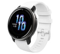 Astorgos 1pièces bracelet compatible Garmin Forerunner 265S/255S/255S Music/Vivoactive 4S/Venu 3S/Venu 2S/Vivomove 3S, 18mm respirant silicone souple remplacement bracelet, Blanc