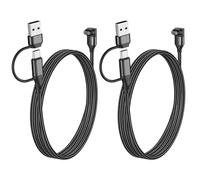 Astorgos 2 en 1 Chargeur, 3,3FT 2Pack, Câble de Charge USB A/C Compatible avec Garmin Fenix 8/7/7X/6/5;Vivoactive 6/5/4;Venu 4/3/3S;Forerunner 970/965/955/945/570/265;Instinct 3/2/1;Tactix, Noir