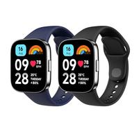 Astorgos 2 Pack Bracelet de Montre Compatible avec Xiaomi Redmi Watch 3 Active Uniquement, Bracelet de Sport de Remplacement en TPU pour Homme Femme, Noir+Blanc