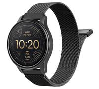 Astorgos 20mm Bracelet en Acier Inoxydable Compatible avec vivoactive 6/5/3, Forerunner 570 42mm/55/245/645, Venu, Bracelet en Métal Maillé avec Fermoir Magnétique, Noir