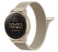 Astorgos 20mm Bracelet en Métal Compatible avec Garmin vivoactive 6/5/3, Forerunner 570 42mm/55/245/645, Garmin Venu, Bracelet en Acier Inoxydable Maillé avec Fermoir Magnétique, Champagne Or