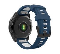 Astorgos 22mm Bracelet Compatible avec Garmin Fenix 7/7 Pro/6/6 Pro/5/5 Plus/Forerunner 965/955/945/Instinct Solar/Instinct 2, Quick Remove Bracelet de Sport Souple Etanche, Bleu/Blanc