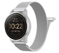 Astorgos 22mm Bracelet en Métal Compatible avec Garmin Vivoactive 4/Venu 4 45mm/3/2, Forerunner 970/255/570 47 mm, Fenix 8 47mm, Bracelet en Acier Inoxydable Maillé avec Fermoir Magnétique, Argent
