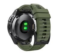 Astorgos 22mm Bracelet en Silicone Compatible avec Garmin Fenix 7/6/6 Pro/5/5 Plus/Forerunner 945/935/Approach S62/S60/Instinct/MARQ, Bracelet de Remplacement Respirant Réglable, Vert Armée