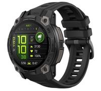 Astorgos 22mm Rubber Sport Replacement Strap Compatible with Garmin Instinct 3 Solar 45mm/Instinct 3 Amoled 45mm, Waterproof Watch Band Breathable Lightweight Strap Wristband, Noir Nuit
