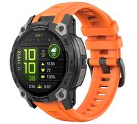 Astorgos 22mm Rubber Sport Replacement Strap Compatible with Garmin Instinct 3 Solar 45mm/Instinct 3 Amoled 45mm, Waterproof Watch Band Breathable Lightweight Strap Wristband, Orange