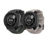Astorgos 2pack Bracelet de Montre Sportive Compatible avec Garmin Instinct Esports/Solar/Tactical/Tide Military Watch/Instinct 2 Sports GPS, Bracelet de Remplacement Souple, Gris Graphite/Toundra