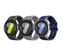 Astorgos 3 Pack Bracelets de Sport Compatible avec Samsung Galaxy Watch 7 FE 6 5 4 40mm 44mm, Bracelet en Silicone Souple pour Galaxy Watch 6 4 Classic 43mm 47mm/5 Pro 45mm Femmes Hommes, N/BM/GS