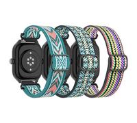 Astorgos 3Pack Bracelet en Nylon Extensible Compatible avec Amazfit Active/GTS 4/4 Mini/GTS 3/GTS/GTS 2/2 Mini/2e/Bip 3/3 Pro/S/U/U Pro/Lite/GTR 42mm/Mini, 20mm Bracelet Élastique en Tissu, FV+A+BB