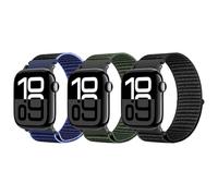 Astorgos 3Pack Bracelet Sport Nylon Compatible avec Apple Watch Ultra 2/Ultra 49mm,S10 46mm,9/8/7 45mm,SE2/SE/6/5/4 44mm,3/2/1 42mm,Bracelet de montre Loop pour homme femme, Couleur Multiple C