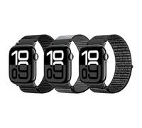 Astorgos 3Pack Bracelet Sport Nylon Compatible avec Apple Watch Ultra 2/Ultra 49mm,S10 46mm,9/8/7 45mm,SE2/SE/6/5/4 44mm,3/2/1 42mm,Bracelet de montre Loop pour homme femme, Couleur Multiple B