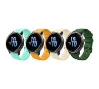 Astorgos 4Pièces Bracelet Compatible avec Garmin Forerunner 265S/255S/255S Music/Vivoactive 4S/Venu 3S/Venu 2S/Vivomove 3S, 18mm Respirant Silicone Souple Remplacement Bracelet, Multicolore B