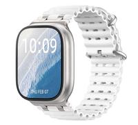 Astorgos Bicolor Ocean Bracelet Compatible avec Apple Watch Ultra 3/2/1 49mm,S11/S10 46mm,9/8/7 45mm,SE3/SE2/SE/6/5/4 44mm,3/2/1 42mm, Connecteur Métallique Bracelet Montre Sport Respirant,At+BlancT
