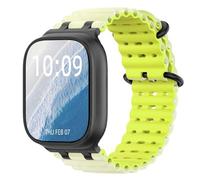 Astorgos Bicolor Ocean Bracelet Compatible avec Apple Watch Ultra 3/2/1 49mm,S11/S10 46mm,9/8/7 45mm,SE3/SE2/SE/6/5/4 44mm,3/2/1 42mm, Connecteur Métallique Bracelet Montre Sport Respirant,Nr+VertLT