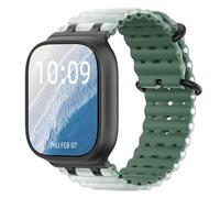 Astorgos Bicolor Ocean Bracelet Compatible avec Apple Watch Ultra 3/2/1 49mm,S11/S10 46mm,9/8/7 45mm,SE3/SE2/SE/6/5/4 44mm,3/2/1 42mm, Connecteur Métallique Bracelet Montre Sport Respirant,Nr+VertTd
