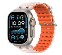 Astorgos Bicolor Ocean Bracelet pour Apple Watch Ultra 3/2/1 49mm, S11/S10 46mm, 9/8/7 45mm, SE3/SE2/SE/6/5/4 44mm, 3/2/1 42mm, Connecteur Métallique Bracelet de Montre Sport Respirant,At+OgeTrd