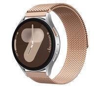 Astorgos Boucle Milanais Magnétique pour Samsung Galaxy Watch 7 6 5 4 FE 40/44mm/6 4 Classic 43mm 47mm 42mm 46mm/5 Pro, 20mm Bracelet Métallique Réglable en Acier Inoxydable pour Homme Femme, Or Rosé
