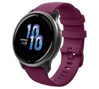 Astorgos Bracelet Compatible avec Garmin Forerunner 265S/255S/255S Music; Vivoactive 4S; Venu 4 41mm/3S/2S; Vivomove 3S, 18mm Respirant Silicone Souple Remplacement Bracelet, Vin Rouge