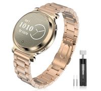 Astorgos Bracelet de Montre en Acier Inoxydable Compatible avec Garmin Lily 2/Lily 2 Active, Bracelet Sport en Métal Léger et Ajustable à Dégagement Rapide pour Hommes et Femmes, Or Rosé