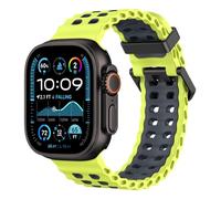 Astorgos Bracelet de Montre Respirant Ocean Compatible avec Apple Watch Ultra 3/2/1 49mm,S11/S10 46mm,9/8/7 45mm,SE3/SE2/SE/6/5/4 44mm,3/2/1 42mm, Bracelet Silicone Sport pour Homme Femme, null