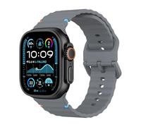 Astorgos Bracelet de Montre Sport Compatible avec Apple Watch Ultra 3/2/1 49mm,S11/S10 46mm,9/8/7 45mm,SE3/SE2/SE/6/5/4 44mm,3/2/1 42mm, Bracelet en Silicone Souple et Respirant, GrisSidéral