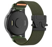 Astorgos Bracelet de Montre Sportive Élastique Compatible avec Garmin Venu 4 41mm/3S/2S; Forerunner 265S/255S; Vivoactive 4S/Vivomove 3S, Bracelet en Nylon avec Boucle de Parachute, Noir/Vert Armée