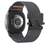 Astorgos Bracelet Élastique pour Samsung Galaxy Watch 8 Bracelet 40mm 44mm/Galaxy Watch 8 Classic 46mm, Sport Strap en Nylon Souple de Fermoir Parachute pour Homme et Femme, Gris Foncé