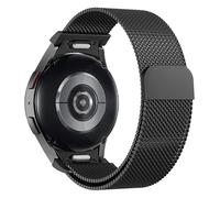Astorgos Bracelet en Métal Compatible avec Samsung Galaxy Watch 7 FE 6 5 4 40mm 44mm/6 4 Classic 43mm 47mm 42mm 46mm/5 Pro 45mm, Bracelet Magnétique en Maillé Milanais en Acier Inoxydable, Noir