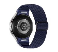 Astorgos Bracelet en Nylon Compatible avec Samsung Galaxy Watch 7 6 5 4 FE 40mm 44mm/Watch 6 4 Classic 43mm 47mm/5 Pro 45mm, Bracelet de Sport Élastique Réglable pour Femme Homme, Bleu Nuit