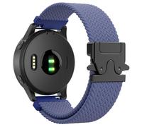 Astorgos Bracelet en Nylon Tressé Compatible avec Garmin Venu 4 41mm/3S/2S; Forerunner 265S/255S; Vivoactive 4S/Vivomove 3S, 18 mm Bracelet Sportive Élastique avec Boucle Parachute, Noir/Cowboy Bleu