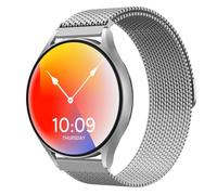 Astorgos Bracelet Maille Compatible avec Galaxy Watch 7 6 5 4 FE 40mm 44mm/6 4 Classic 43mm 47mm 42mm 46mm/5 Pro 45mm, Bracelet Métallique Réglable en Acier Inoxydable pour Homme Femme, Argent