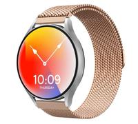 Astorgos Bracelet Maille Compatible avec Galaxy Watch 7 6 5 4 FE 40mm 44mm/6 4 Classic 43mm 47mm 42mm 46mm/5 Pro 45mm, Bracelet Métallique Réglable en Acier Inoxydable pour Homme Femme, Or Rosé