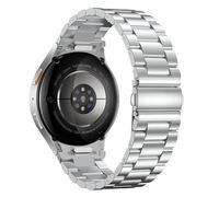 Astorgos Bracelet Métallique Compatible avec Samsung Galaxy Watch 7/6/5/4/FE 44mm 40mm/6/4 Classic 47mm 43mm 46mm 42mm/5 Pro 45mm, Bracelet en Acier Inoxydable à un Seul Clic pour Homme Femme, Argent