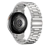 Astorgos Bracelet Métallique Compatible avec Samsung Galaxy Watch 7/6/5/4/FE 44mm 40mm/6/4 Classic 47mm 43mm 46mm 42mm/5 Pro 45mm, Bracelet en Acier Inoxydable à un Seul Clic pour Homme Femme, Titane